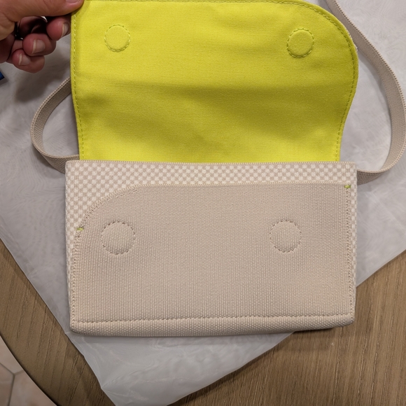 Rothy's Cream Belt Bag with Flap Closure and Adjustable Strap - Picture 9 of 10